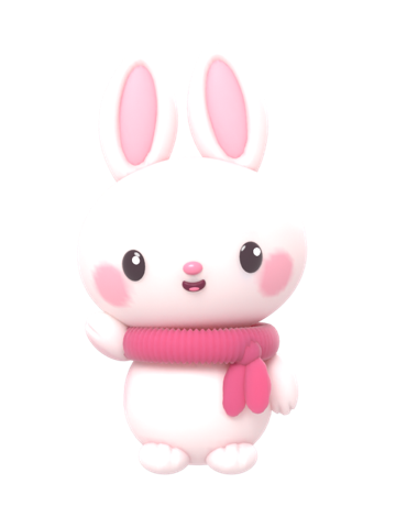 Chú thỏ Bunny vẫy tay